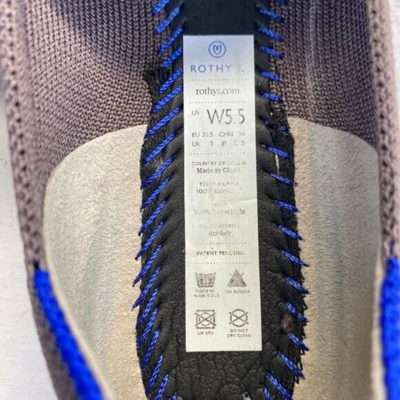 Rothy's Women's The Point Flat Shoe Dark Purple W 5.5 Pointed Toe Slip-on - Picture 6 of 11